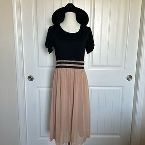Black & tan dress